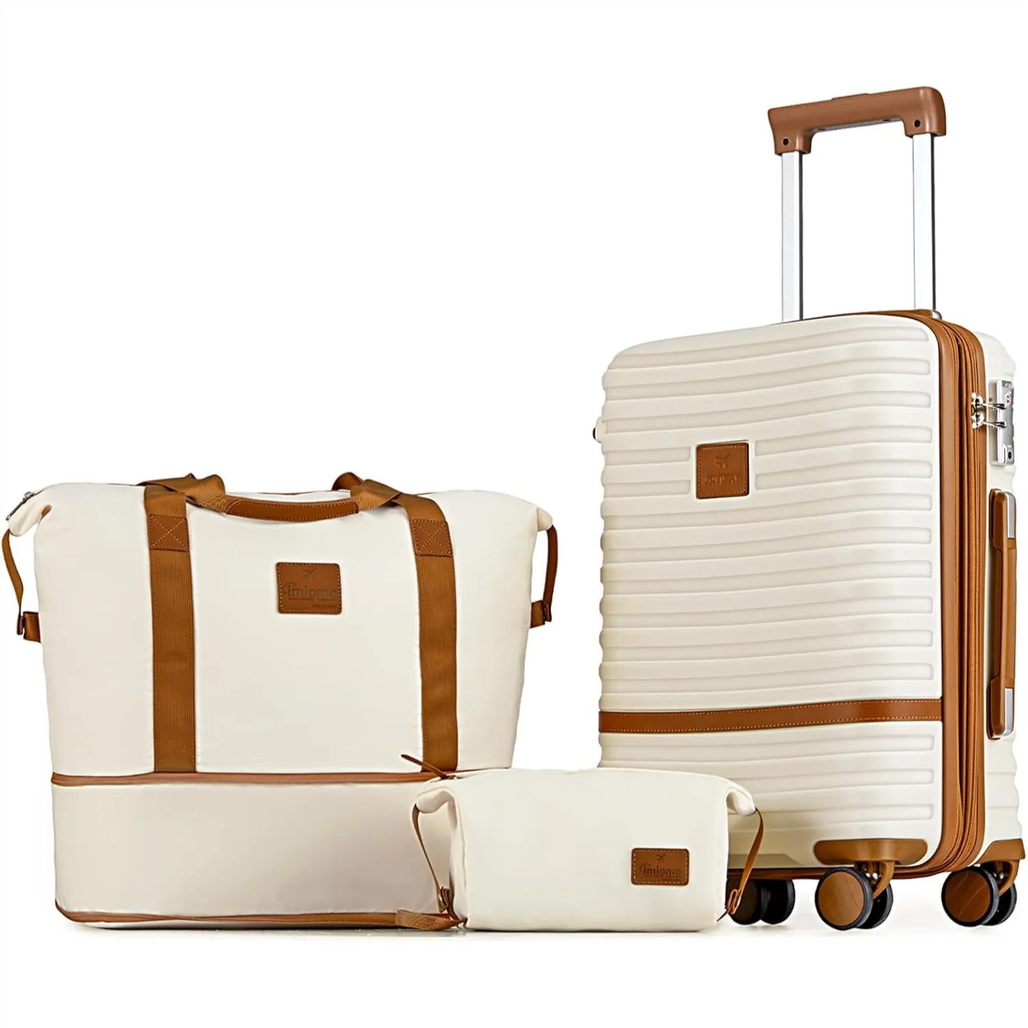 

3 Piece Hard Shell Carry On Luggage Set, 20 Inch Expandable Suitcase with Spinner Wheels and TSA Lock, Lightweight ABS Hardside