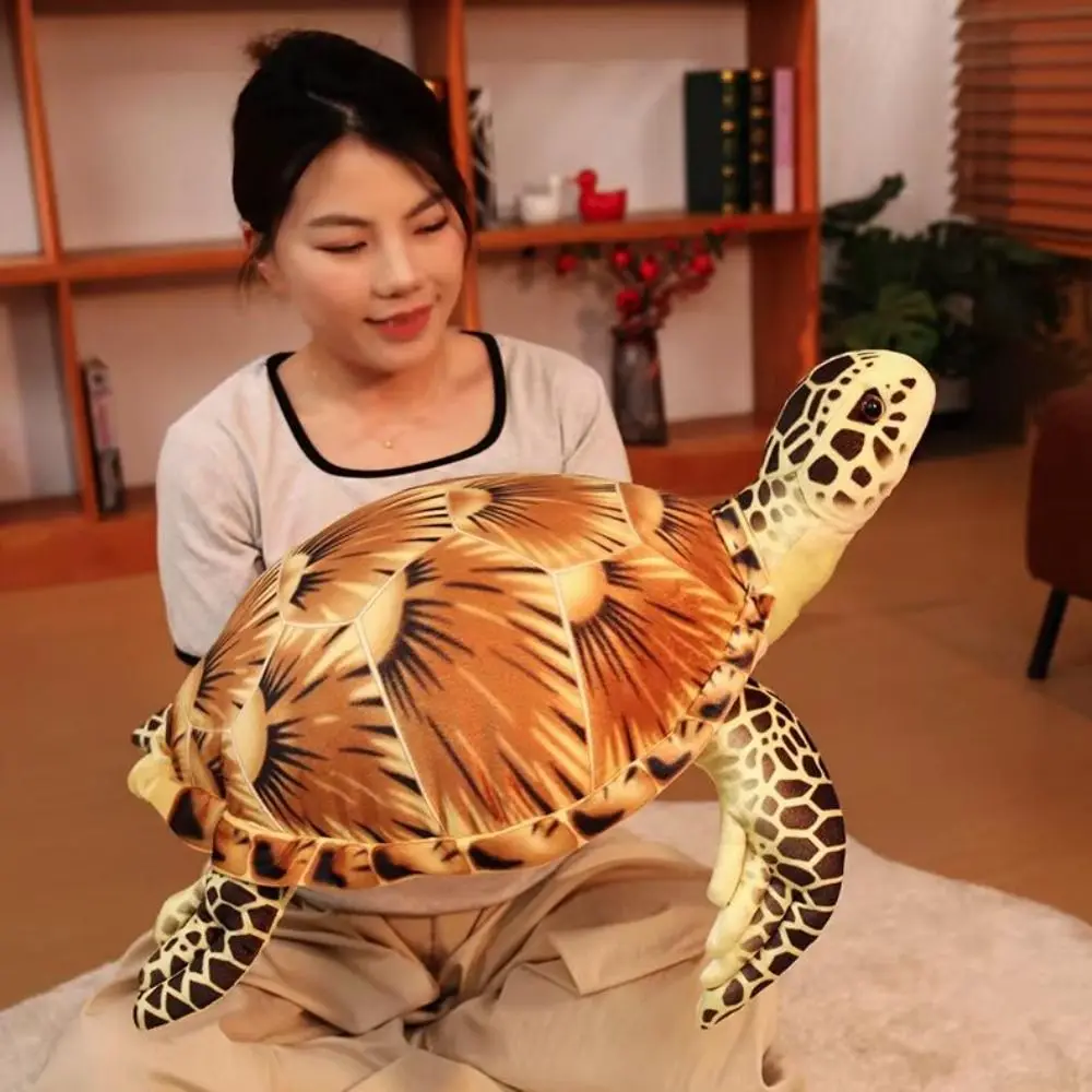 Soft Material Sea Turtle Lying Down Posture 30cm Simulated Turtle Hug Pillow Cute Design Prone Cartoon Animals Desktop Decor