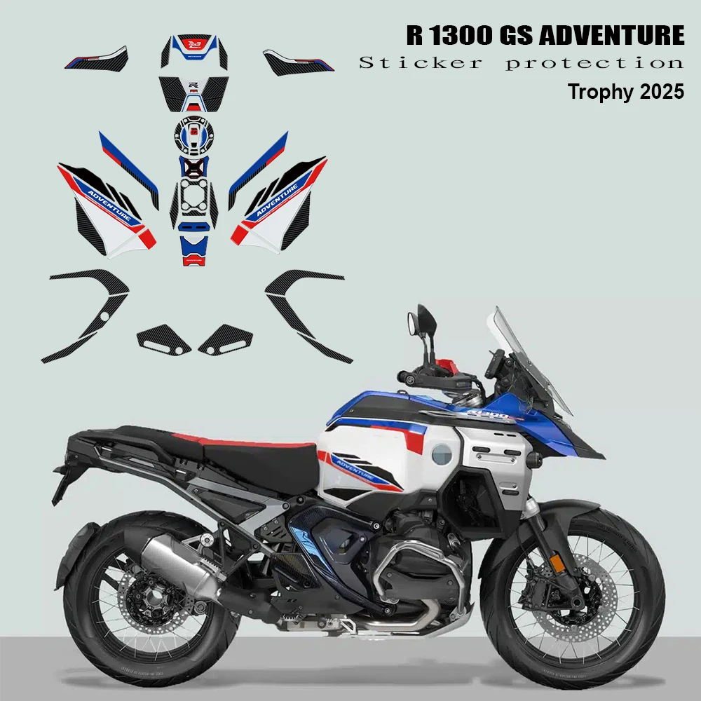 For R 1300 GS ADV R1300GS Adventure Tank Pad Motorcycle 3D Resin Sticker Protection Kit 2024 2025