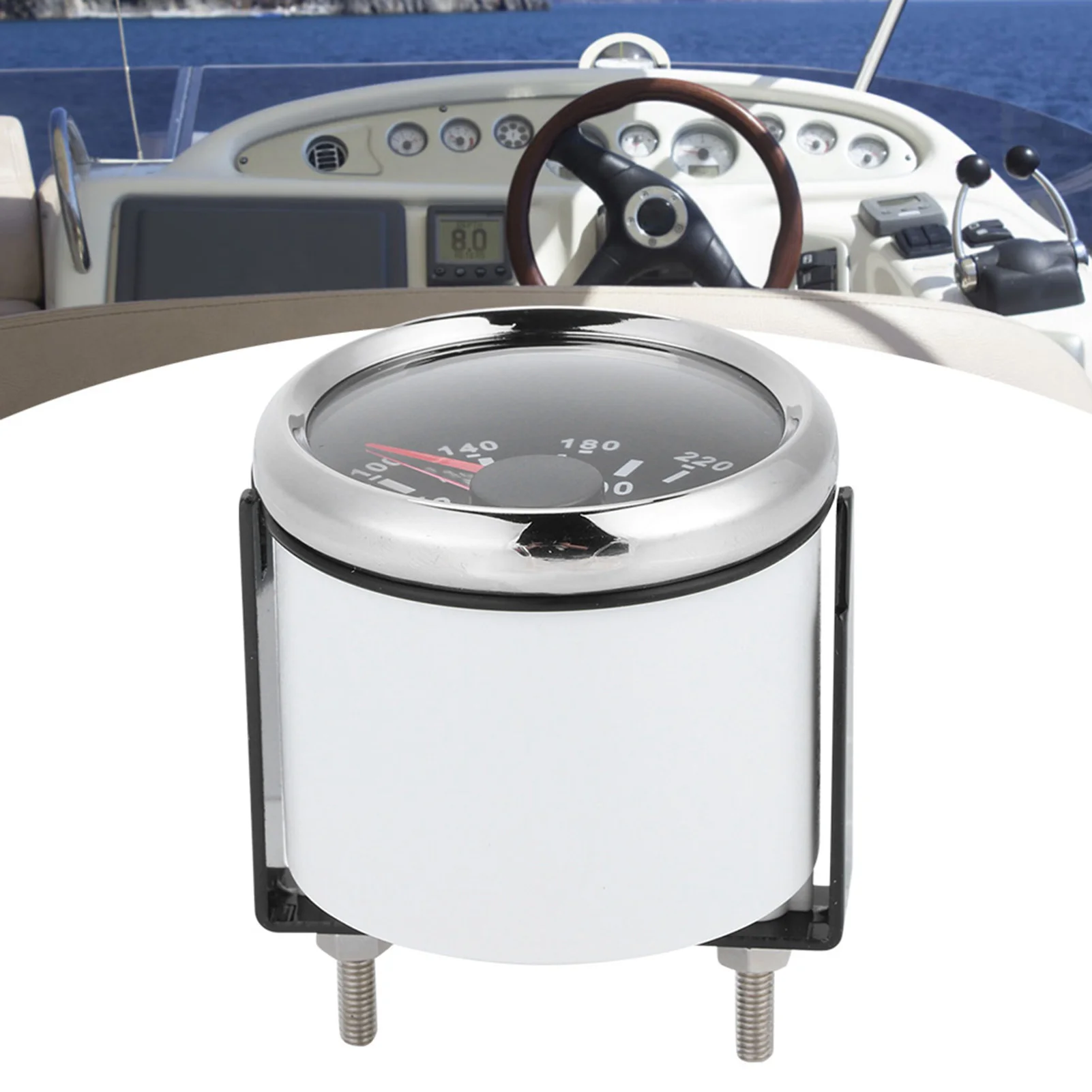 Boat Water Temp Display 52mm/2in Marine Engine Water Temperature Gauge 40-120 ℃ Temp Meter for Boat RV Water Temperature Gauge