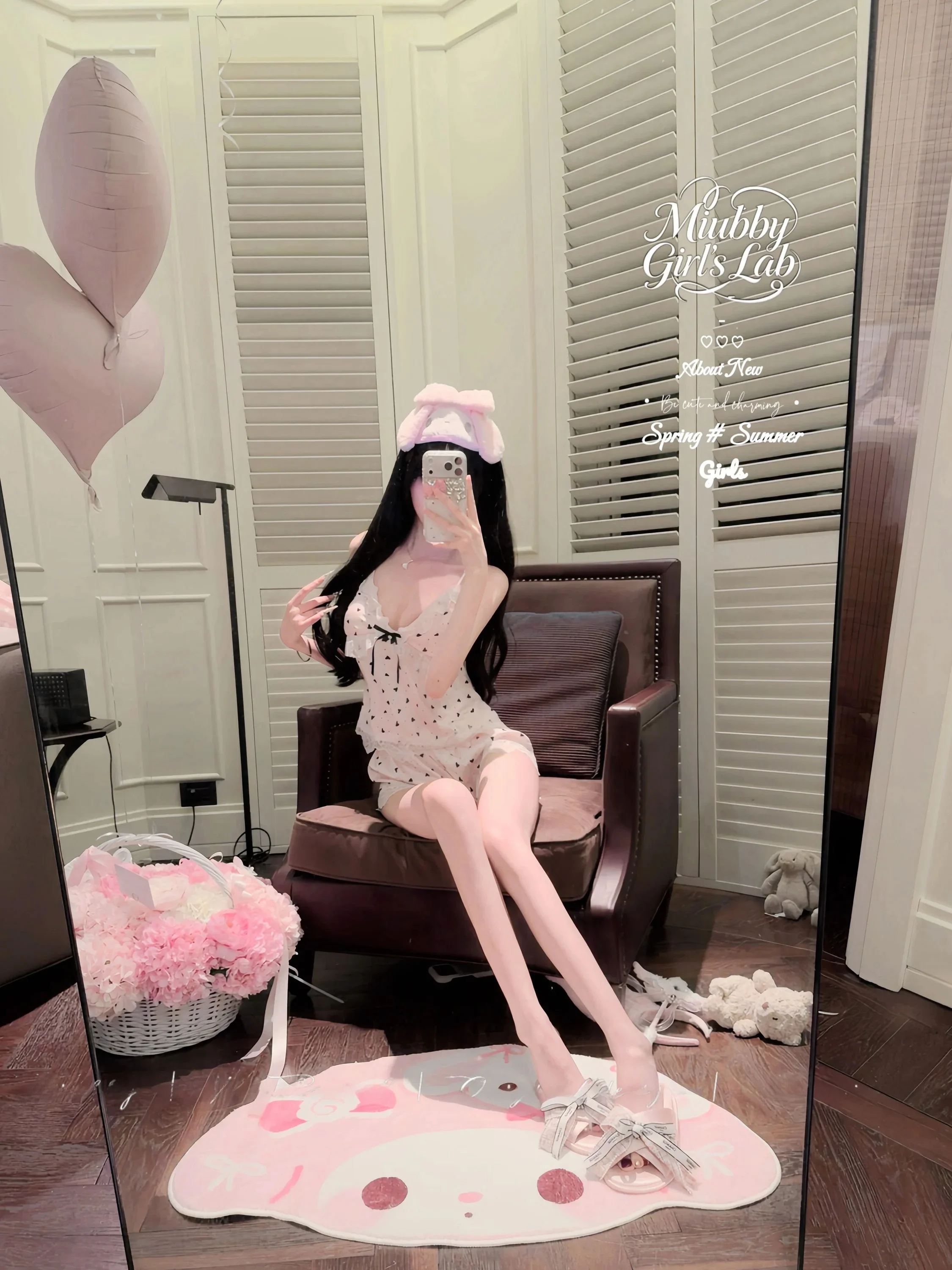Miubby Summer Ice Silk Strap Sleepwear with Chest Pad Pure Desire Girl Home Clothes V-neck Long Pants Home Suit for Girls