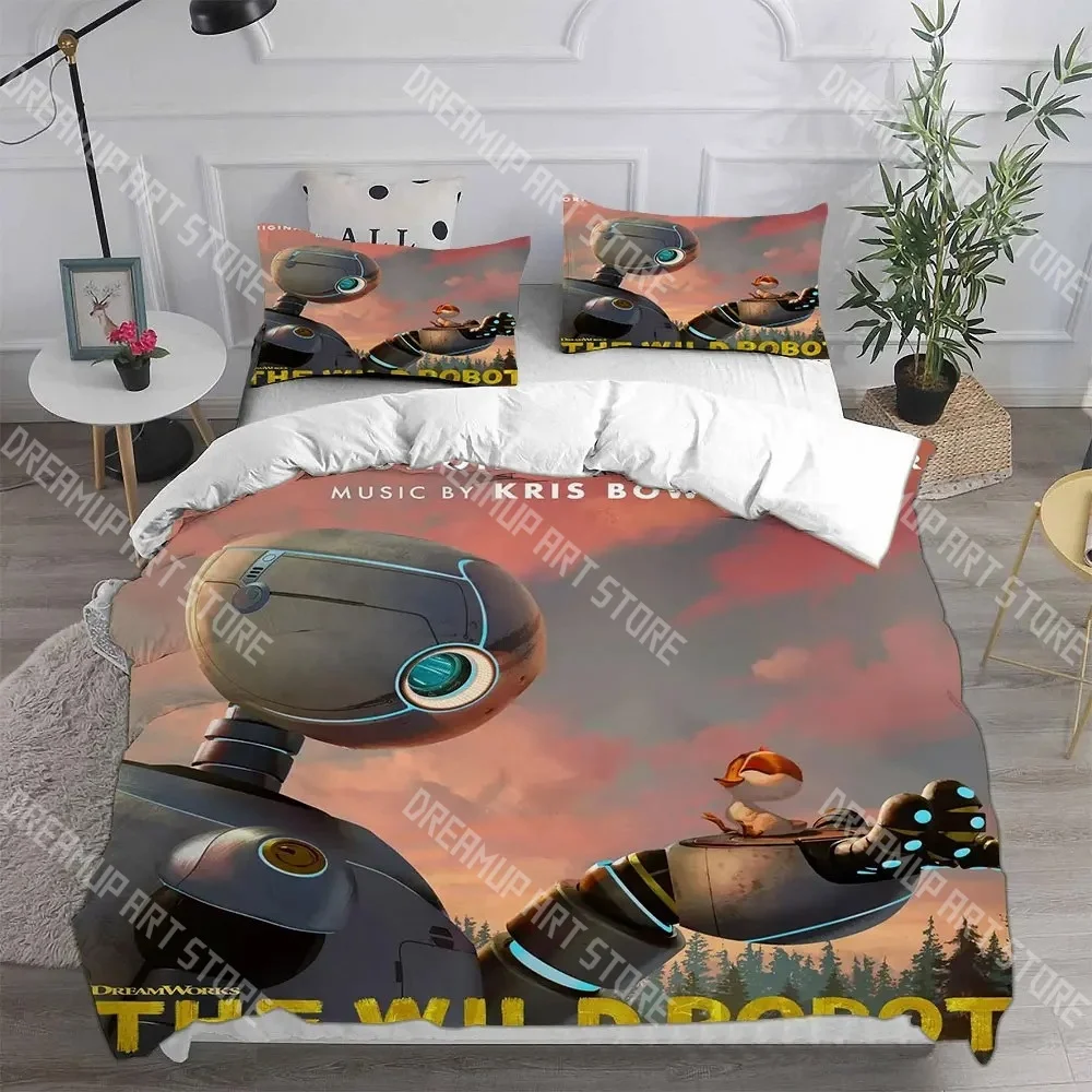 3D Print Wild Robot Cartoon Rozzum Bedding Set Twin Queen King Full Size Duvet Cover Pillowcase Bed boys girls Adult Home