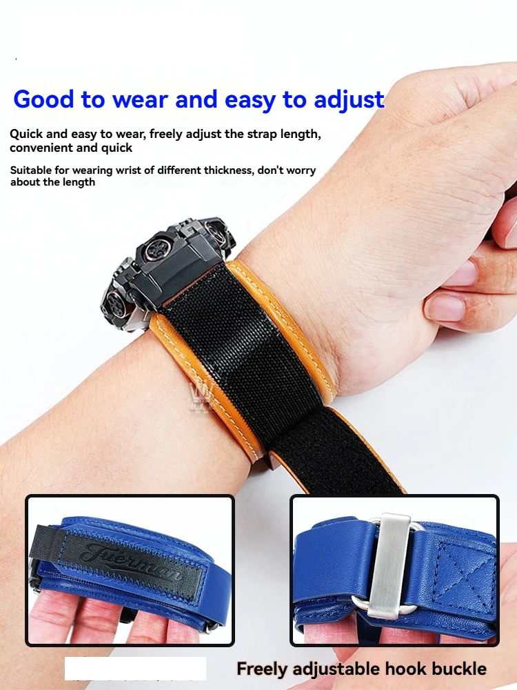 GWG-B1000 حزام (استيك) ساعة اكسسوارات ل كاسيو كبير الطين الملك الجيل الثالث GWG-B1000 تعديل الرجعية ساعة جلدية حزام الرجال + أدوات