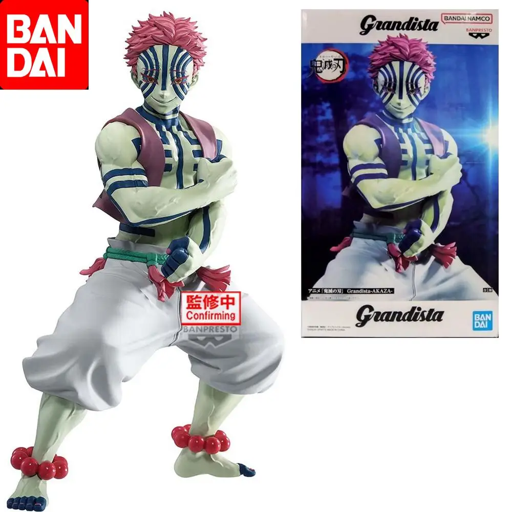 

Bandai Original Grandista Demon Slayer Akaza Anime Action Figure Toys For Boys Girls Kids Children Birthday Gifts Collectible