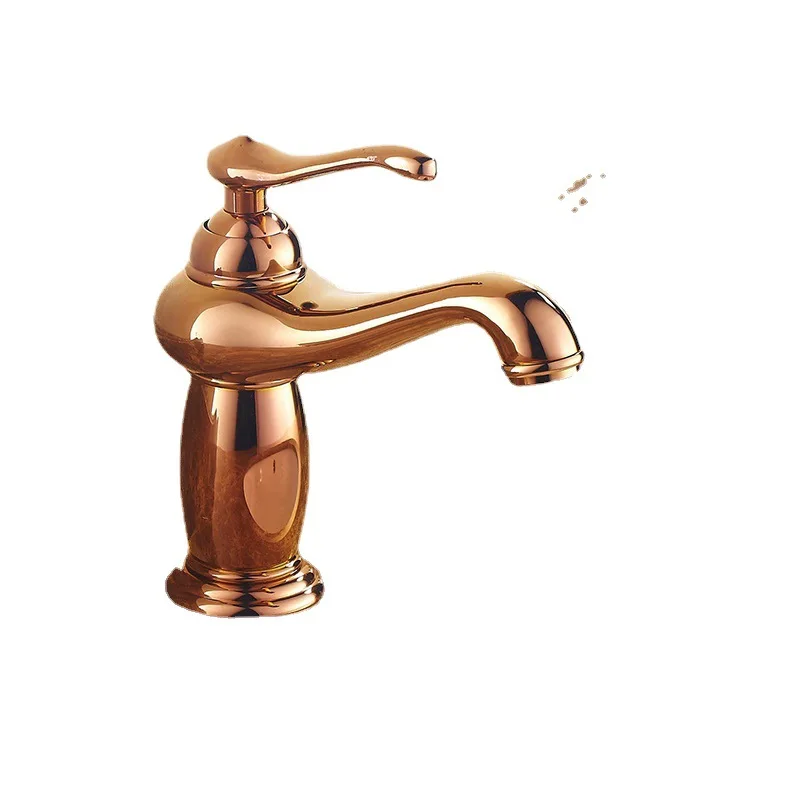 

Brass rose gold silver gold magic lamp basin hot and cold faucet single hole basin faucet