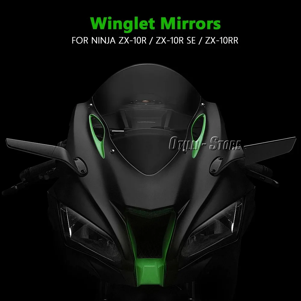 Motorcycle Adjustable Aluminum Rearview Mirrors Wind Wing Mirror For KAWASAKI Ninja ZX10R ZX-10R SE ZX10RR ZX-10RR ZX 10 R RR