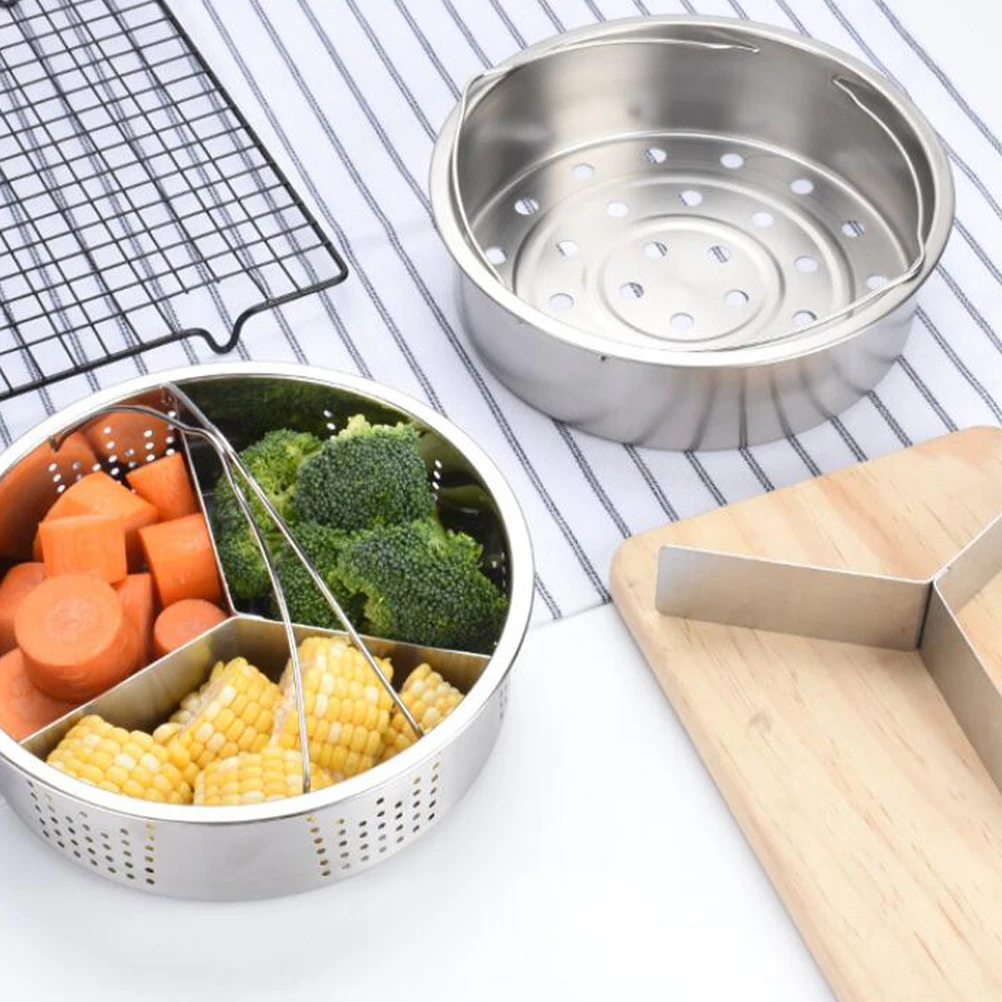 

Stainless Steel Steamer Steaming Rack Eco-friendly Metal Sanitary Double Handle 304