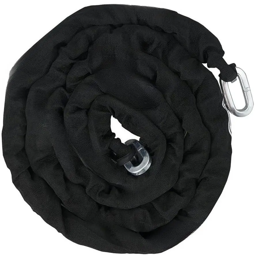 

Квадратная защитная цепь из закаленной стали 10KS, толщина 10 футов x 3/8 дюйма для велосипедов, контейнеров, прицепов, квадроциклов,