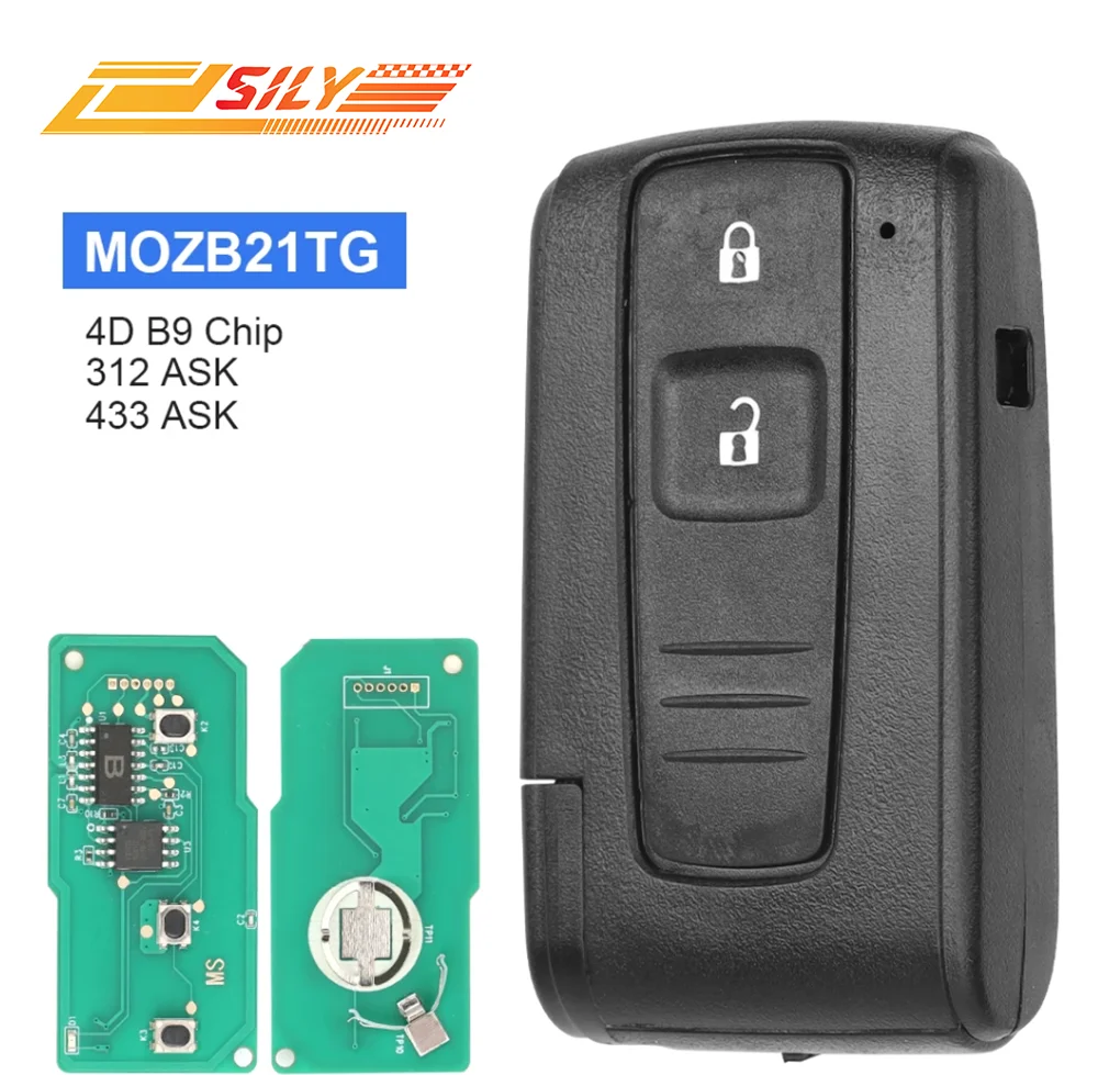 SILY автомобильный ключ дистанционного управления для Toyota Prius 2004-2009 MOZB21TG B9Chip 312/433 МГц ASK полуинтеллектуальная карта