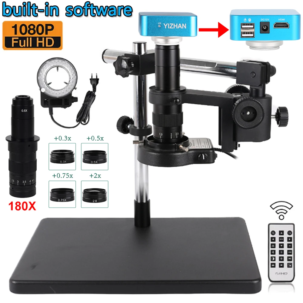 nice power c mount camera digital microscopio industrial software embutido solda pcb reparacao telefonica 1080p 4k full hd 01