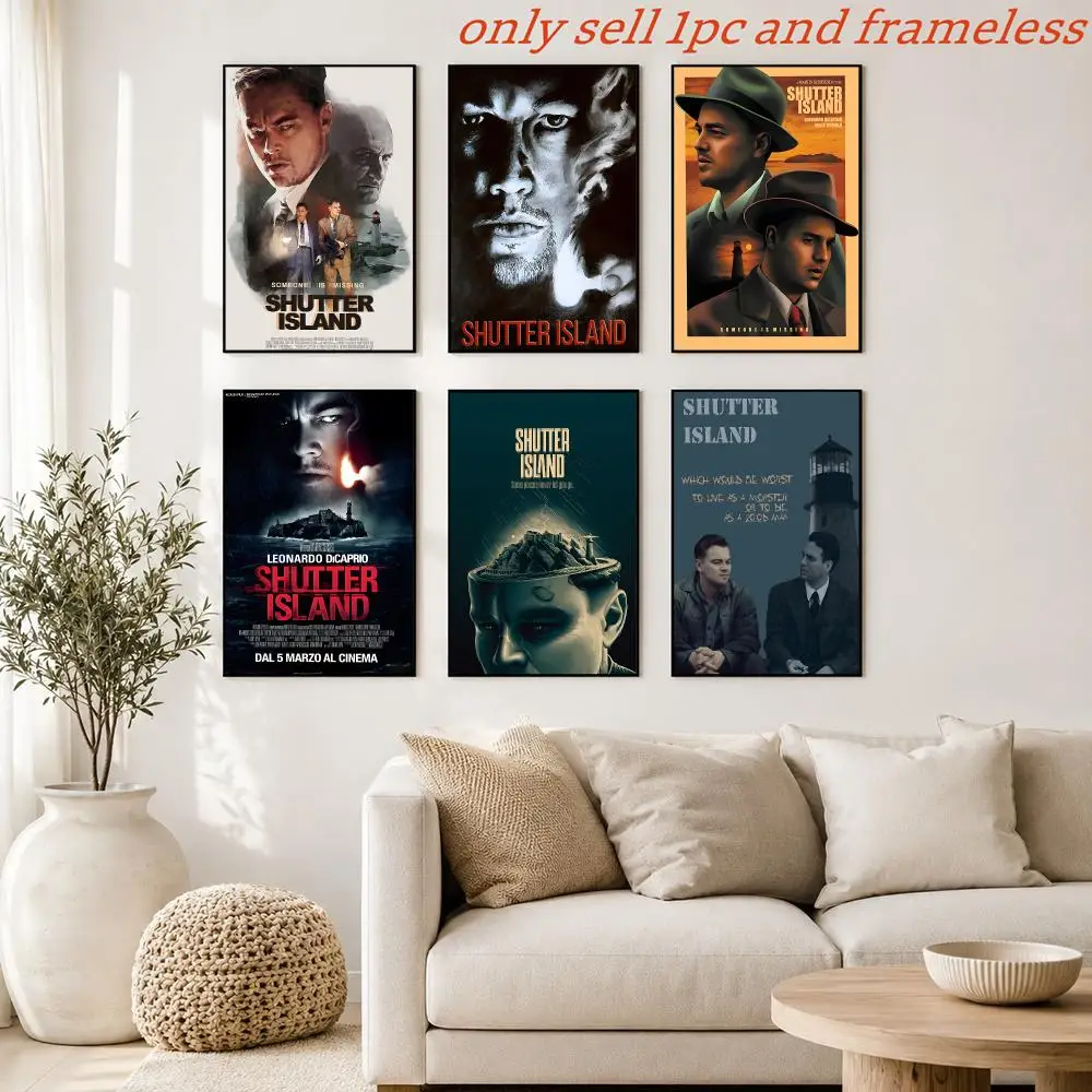 Shutter Island Dark Thriller Poster Prints Cover Painting Wall Art Picture Living Room Home Decor