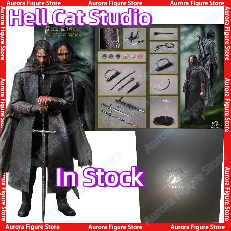 In Stock Hell Cat Studio 1/12 The King of The West Aragorn Anime Action Figures Toys Model PVC Gift Collector