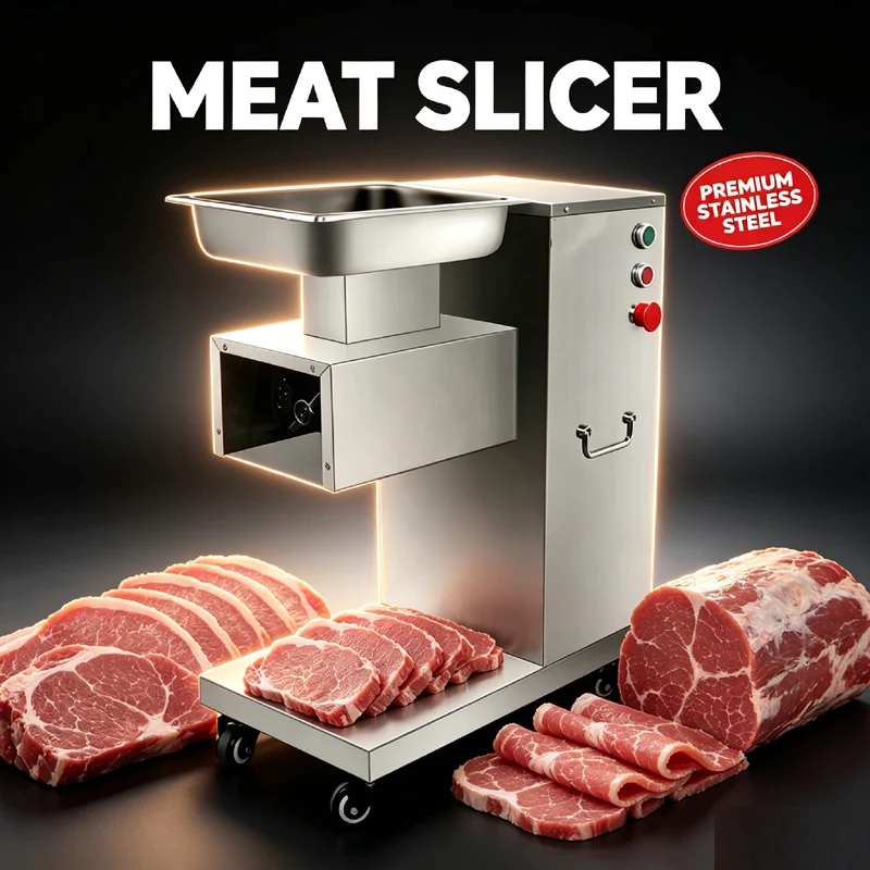 High Efficiency Commercial Meat Cutter Vegetable Meat Slicer 110V/220V Pork Beef Fish Meat Cutting Machine