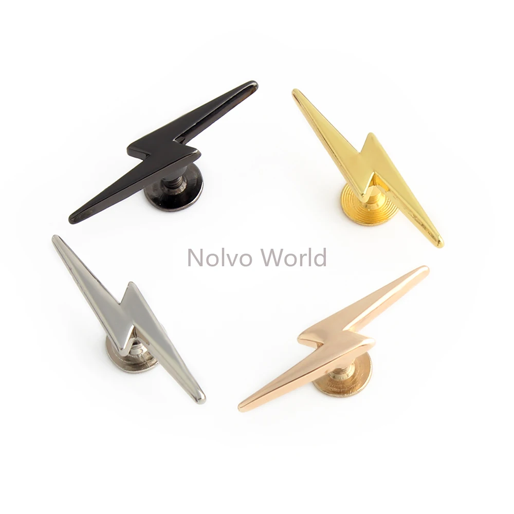 20/50/200PCS Lightning/Heart Shape Metal Star Rivets Studs And Spikes For Leather Craft DIY Garment Bags Hat Wallet Accessories