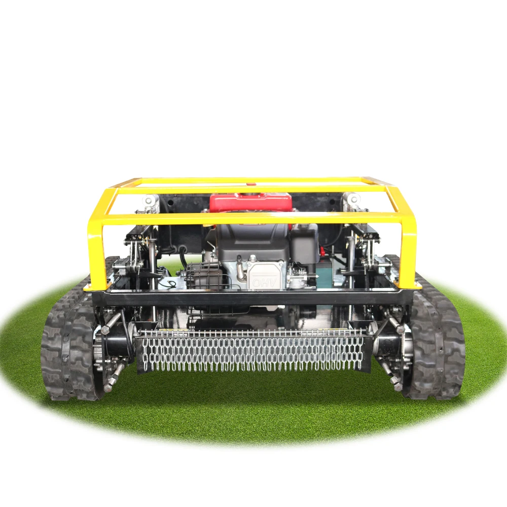 EPA Door To Door Delivery Mini Robot Remote Smart Zero Turn Robot Gas Crawler Mini Tractor Lawn Mower With Snow Pl