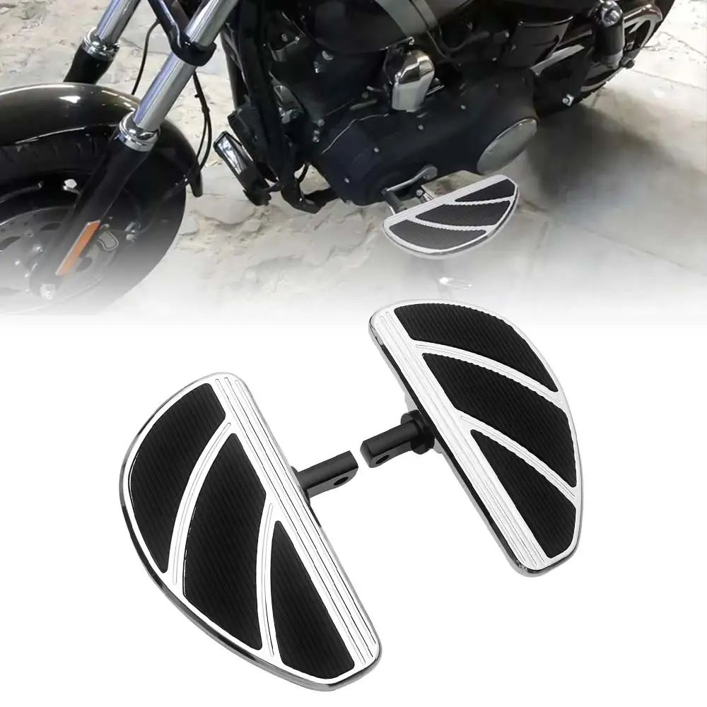 Motorcycle Foot Rests Front Driver Footboards Floorboards Chrome For Harley-Davidson Touring Road King Dyna Wide Glide 1993-2017 2