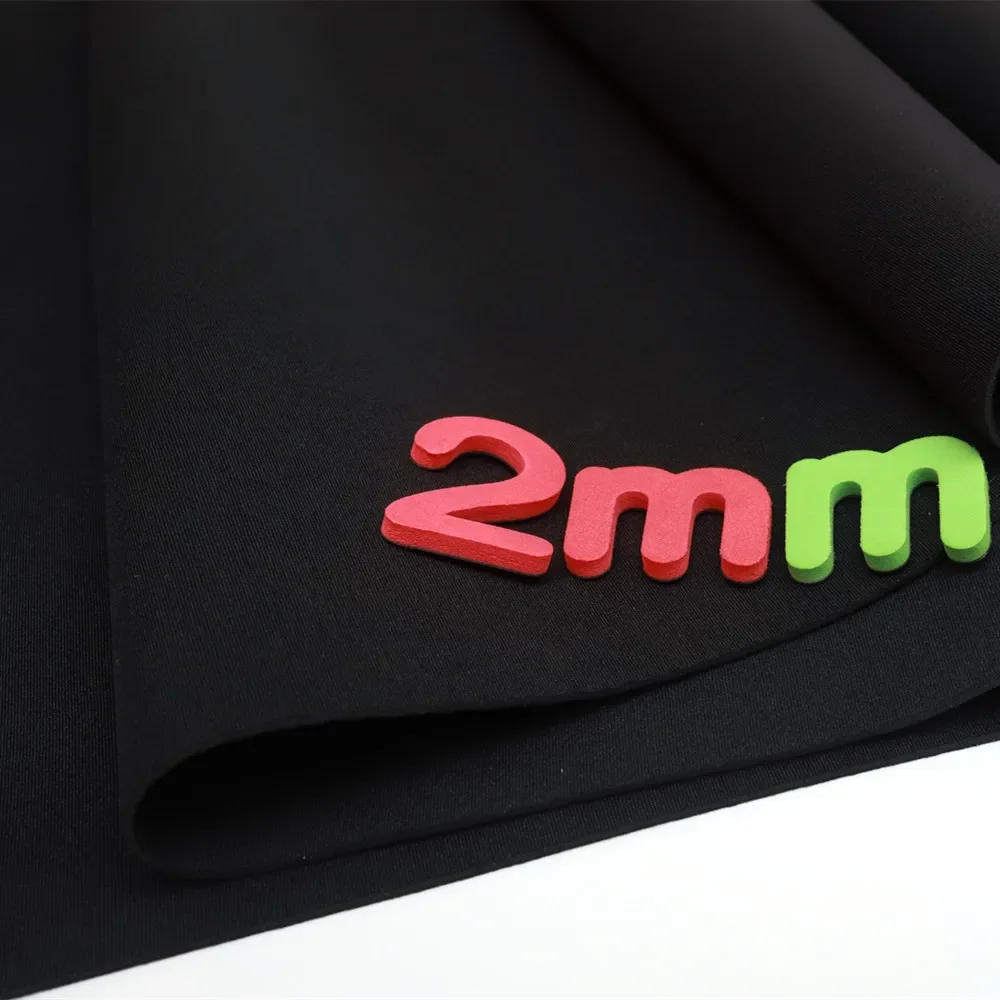 SBR 2mm Neoprene Sewing Fabric Stretch Polyester Fabric Waterproof Windproof Backpack Sports Protective Gear