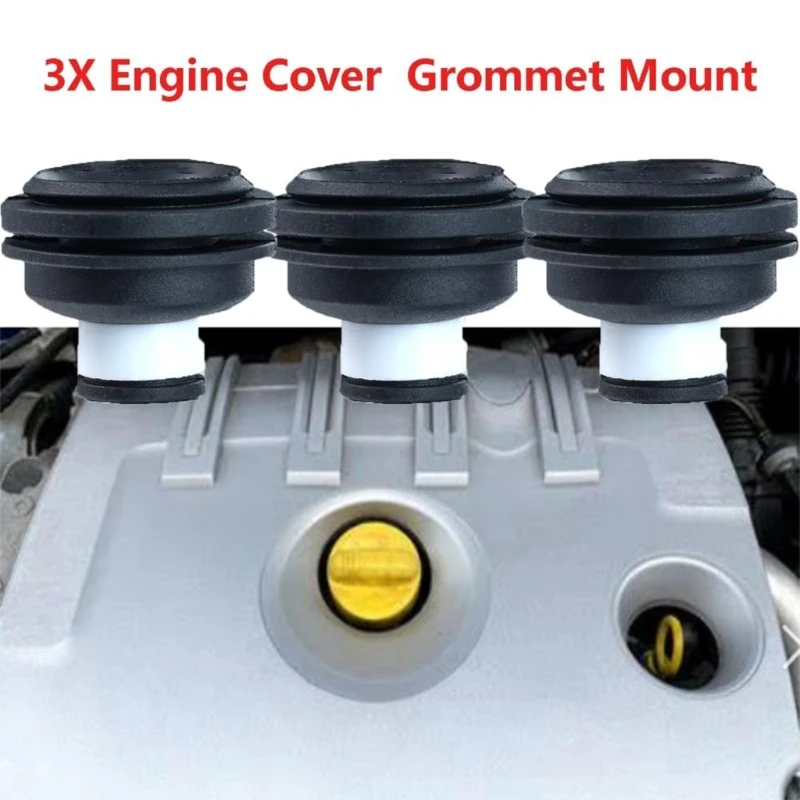 Bundle Of 3 Shockproof Rubber Hood Latches Replaces 7701056972 for Automotive