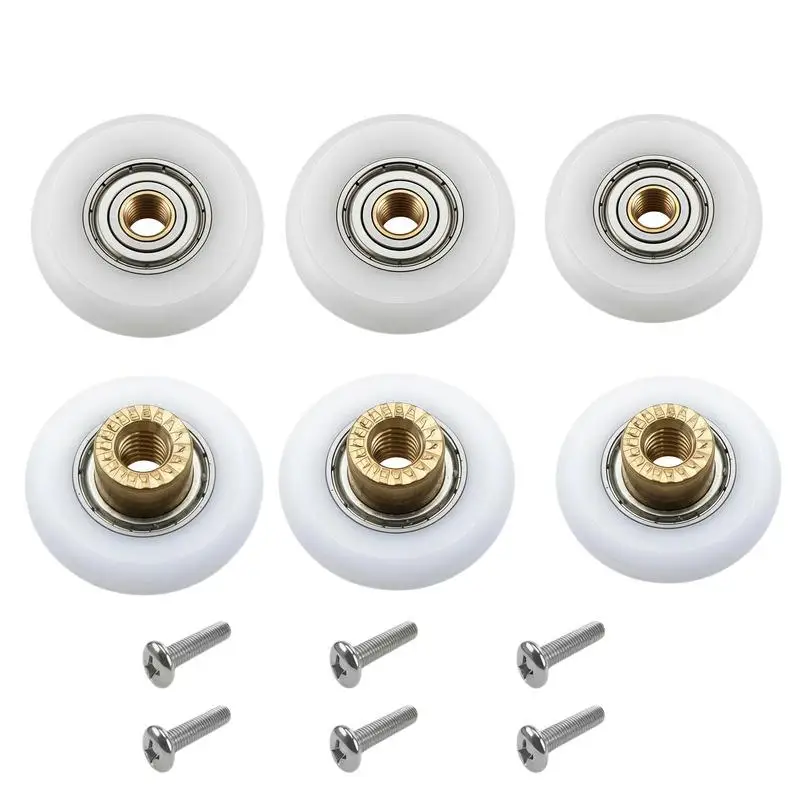 Sliding Shower Door Rollers 4 Pcs Rust Proof Replacement Runners Wheels for Home Bathroom Repair 20/23/25/27mm Diameter