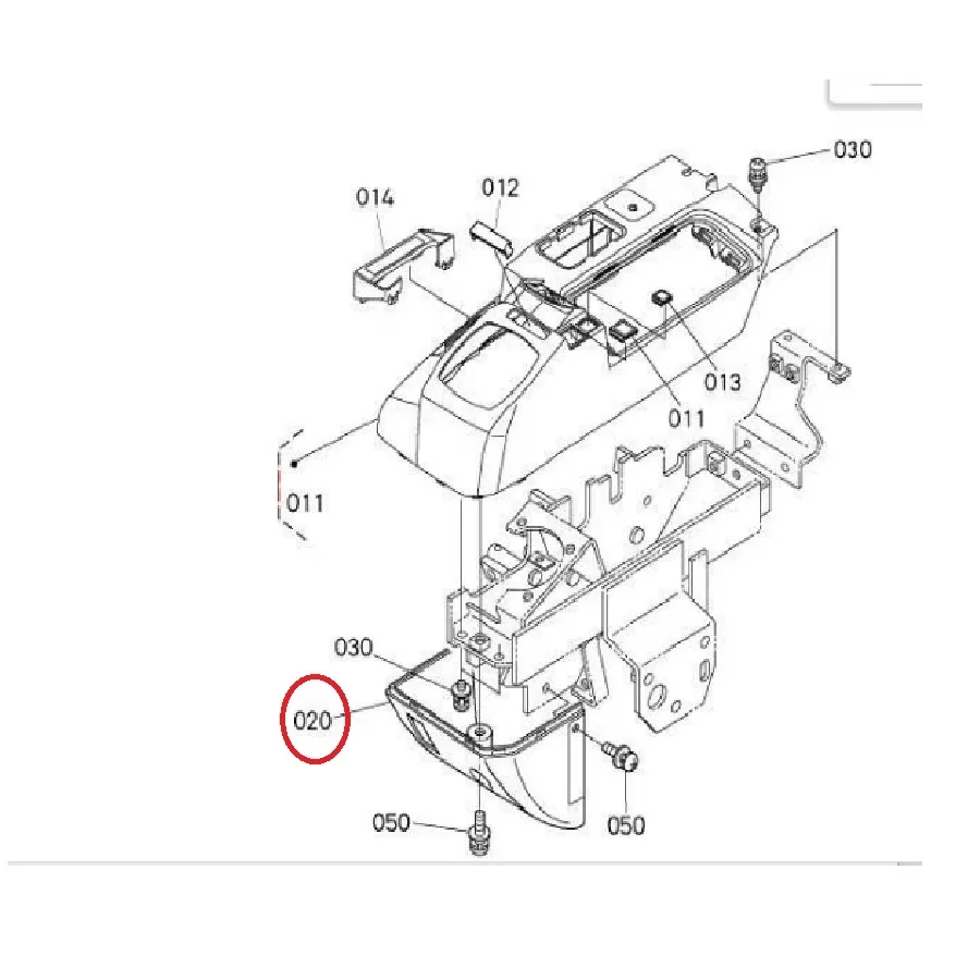 RC411-4477,KUBOTA U-30-3S Armrest box plastic shell