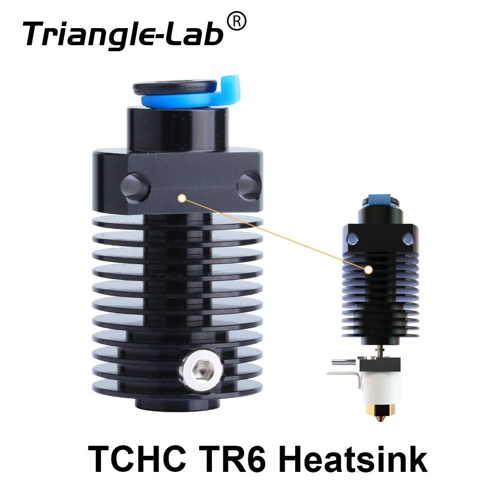 

C Trianglelab TCHC TR6 Heatsink Compatible with TCHC TR6 Hotend TUN Nozzle Thin-wall Bi-Metal Heatbreak 3D Printer