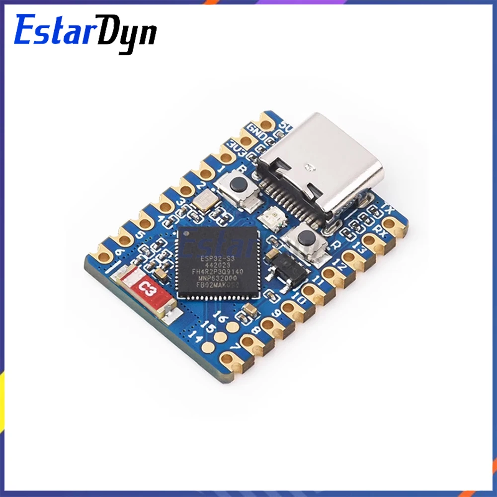 ESP32-S3-Zero WiFi Bluetooth LE Scheda di sviluppo SMD ultracompatto Flash da 4 MB per Arduino/Raspberry Pi con adattatore