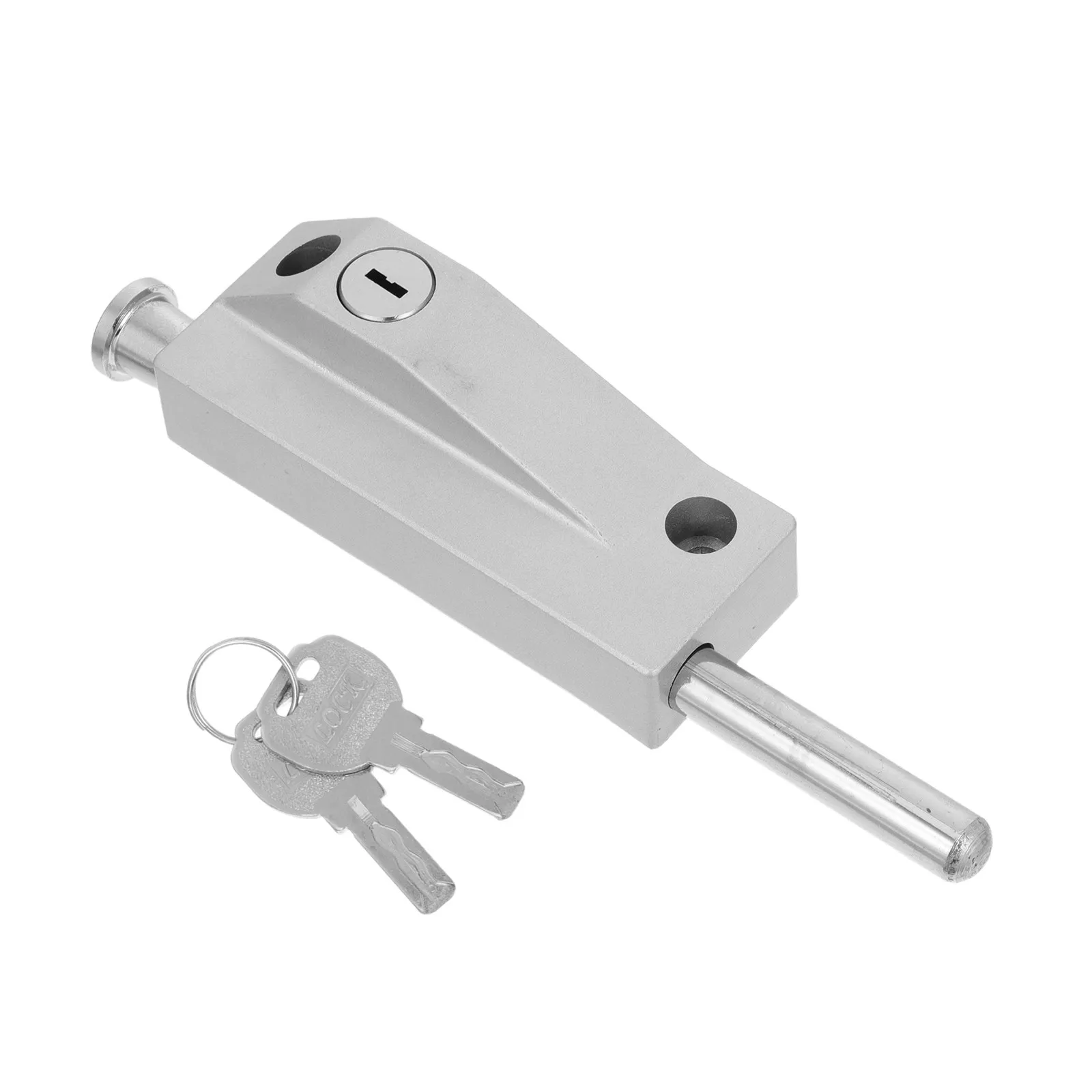 

1Set Surface Mount Spring Loaded Door Latch Floor Spring Bolt Lock for Sliding Revolving Hinged Doors Hotels Offices Barn