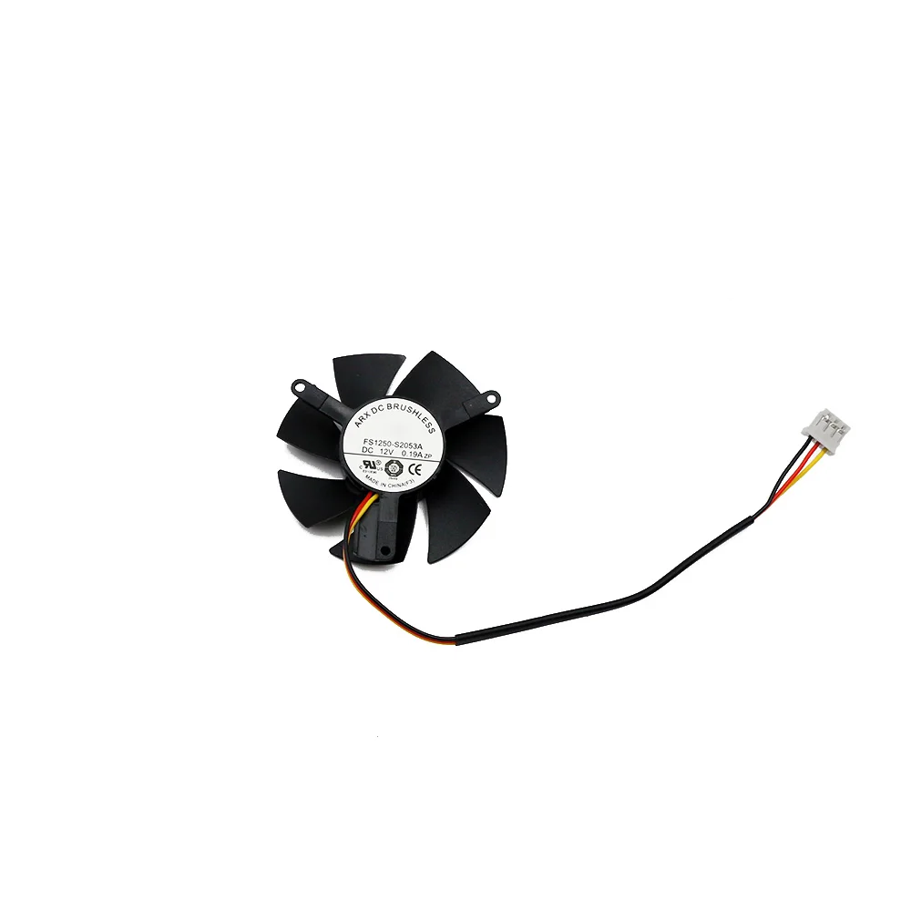 FS1250-S2053A 47mm DC12V 0.19A 3Pin GTX1050 For GIGABYTE GTX 1030 1050 1050Ti OC Low Profile 750 Ti Graphics Card Cooling Fan