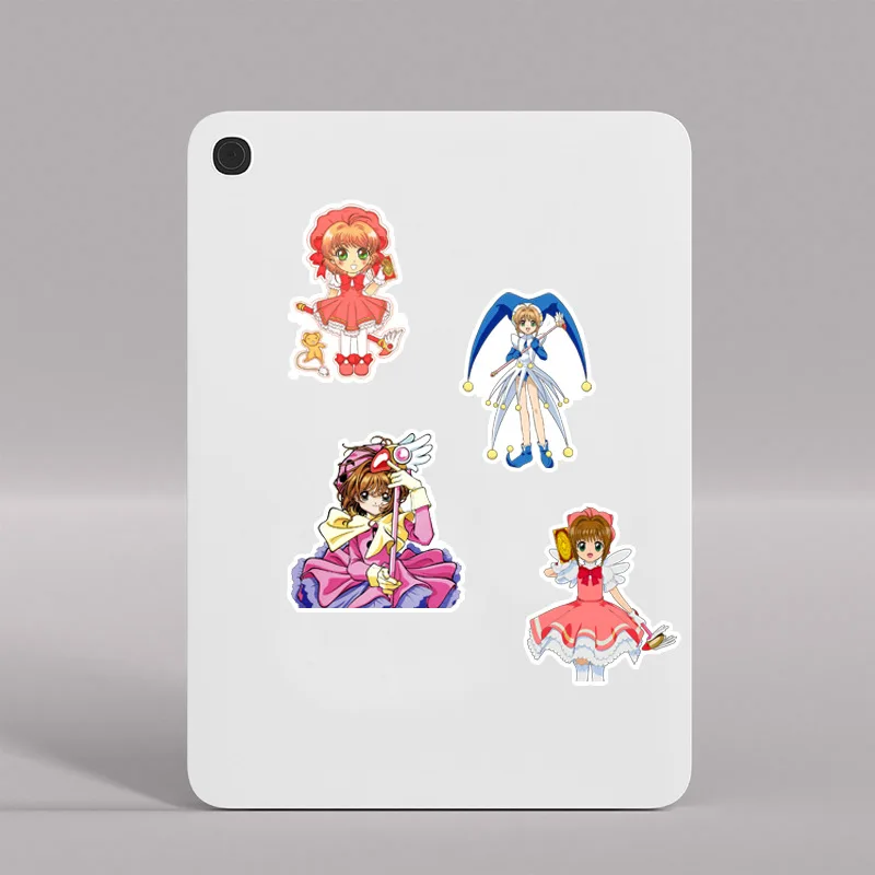 50pcs Cute Cardcaptor Sakura Cartoon Graffiti Stickers Suitcase Laptop Waterproof Sticker Decoration