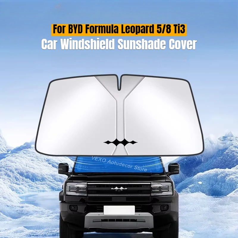 

For BYD Leopard 5 8 Ti3 2025 2026 Windshield Sunshade UV Protection Heat Insulation Foldable Car Front Window Sun Visor Cover