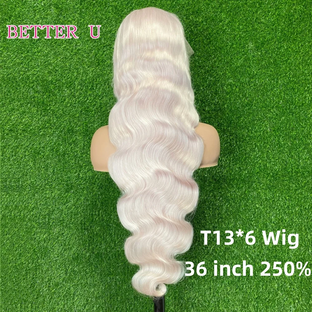 Body Wave White 13X6 HD Platinum Ash Blonde 613 Colored Lace Front Wig 13X4 #60 Lace Frontal Wigs For Women Human Hair