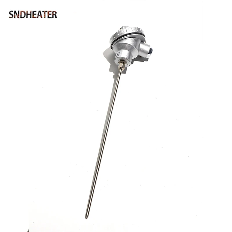 SNDHEATER K Type WRNK-131 Thermocouple Temperature Sensor 500/1000/1500MM 304SS Waterproof Silver Housing Lid Anti Corrosion