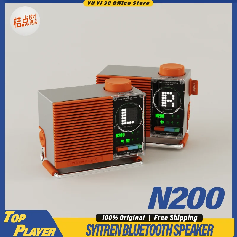 Syitren N200 Portable Bluetooth Mini Speaker for Desktop PC Computer Phone Wireless Connection with Control Knob LED Display