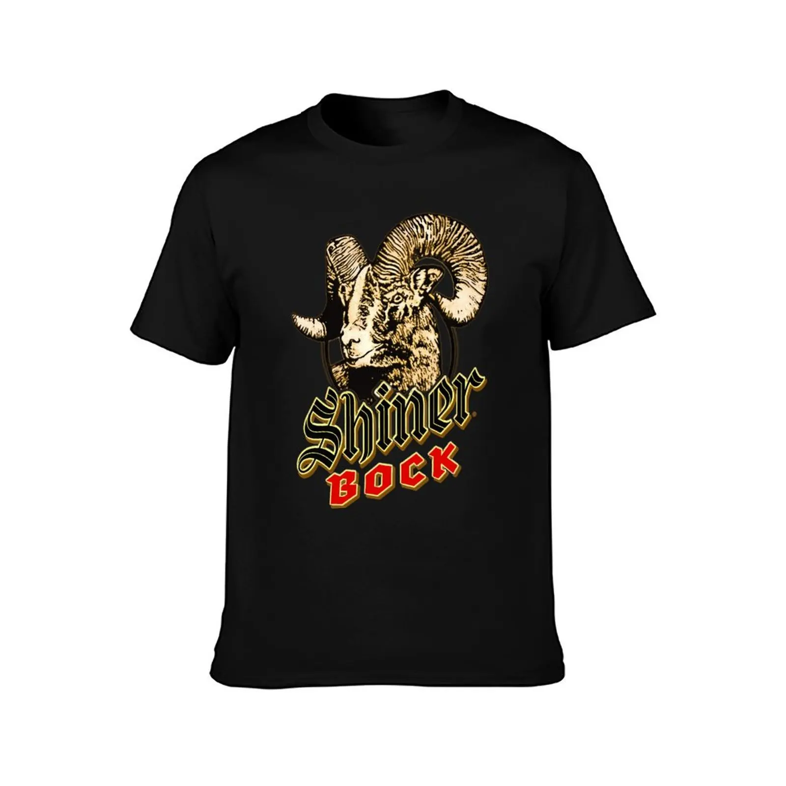 تي شيرت كلاسيكي بشعار Shiner Bock Beer تي شيرت قطني للرجال 100% تي شيرت رجالي مصمم تي شيرت