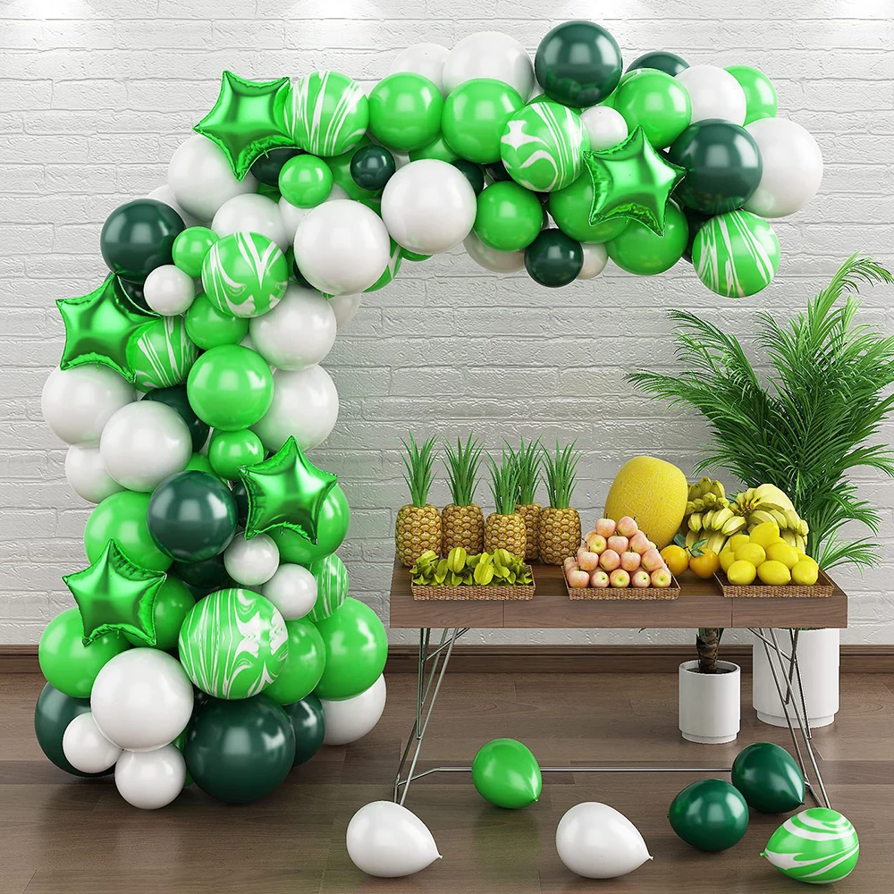 

82pcs/Set Green Balloon Garland Arch Kit Wedding Birthday Party Decoration Agate Latex Balloons For Girls Baby Shower Globos