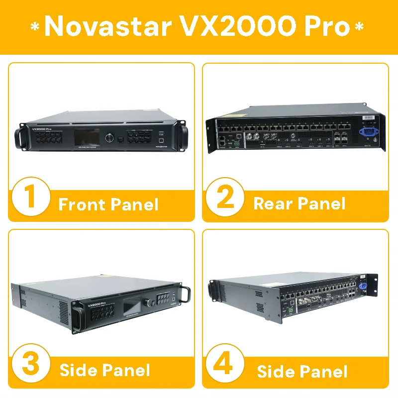 Novastar VX2000 Pro All-in-One Controller พร้อมพอร์ตอีเธอร์เน็ต 20 พอร์ตสําหรับจอแสดงผล LED เช่ากลางแจ้งในร่มขนาดใหญ่
