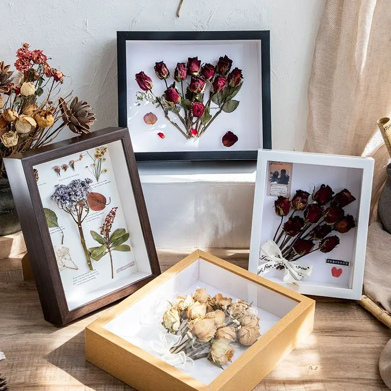 Three Dimensional Hollow Specimen Display Frame Handmade Clay Dried Flower Placement Photo Frame Stage Painting Frame Mounting