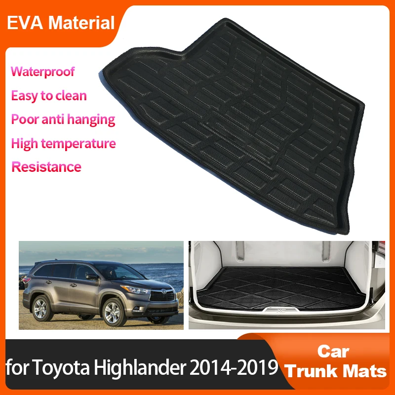 

Auto Trunk Mat For Toyota Highlander Kluger 2019-2014 2015 2016 2017 XU50 Rear Cargo Liner Protector Pad Waterproof EVA Material