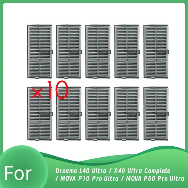 AEE2-10 Pcs Filter For Dreame L40 Ultra / X40 Ultra Complete / MOVA P10 Pro Ultra / MOVA P50 Pro Ultra Robot Vacuum