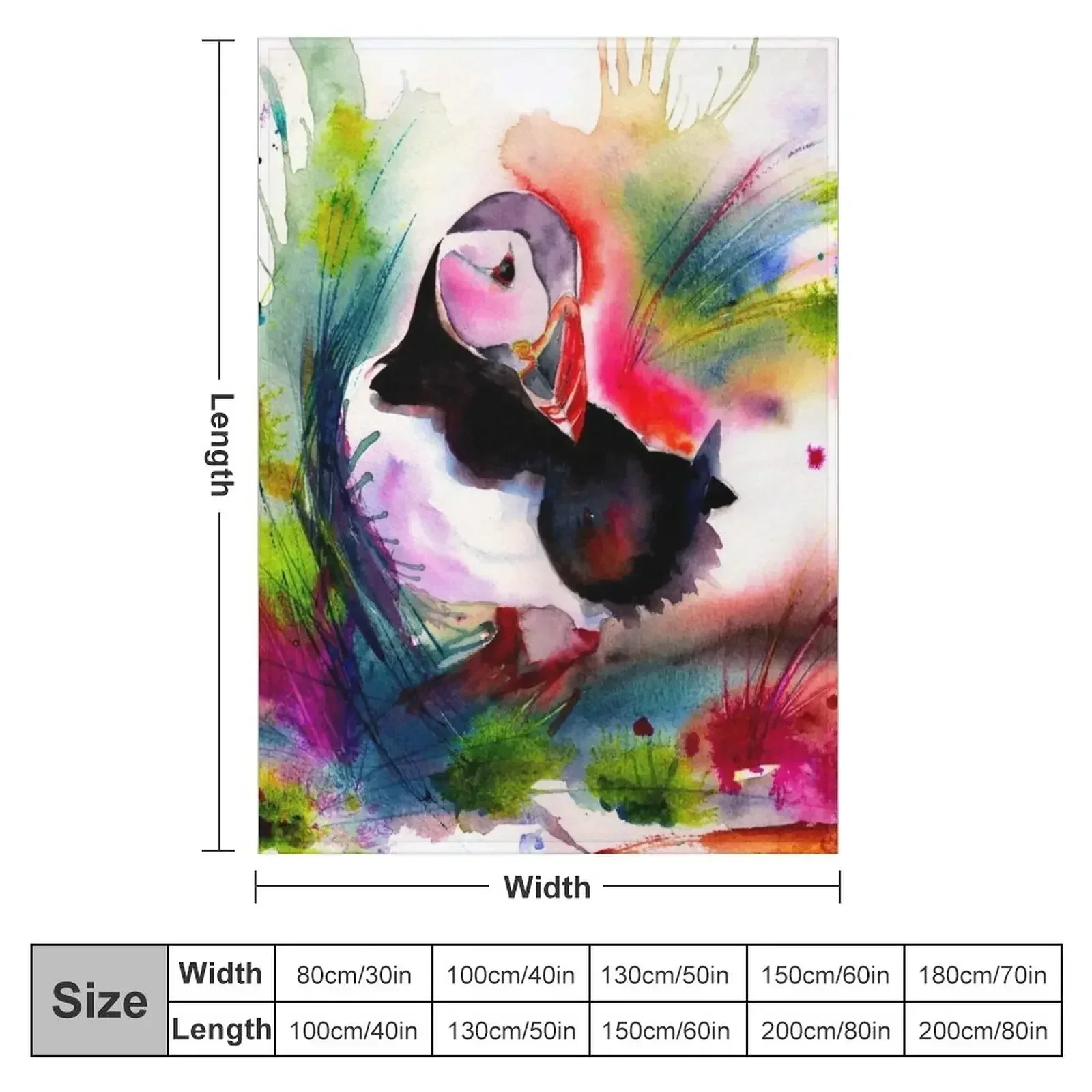 Puffin Throw Blanket blankets and throws Winter beds manga Loose Flannel Fabric Custom Blankets