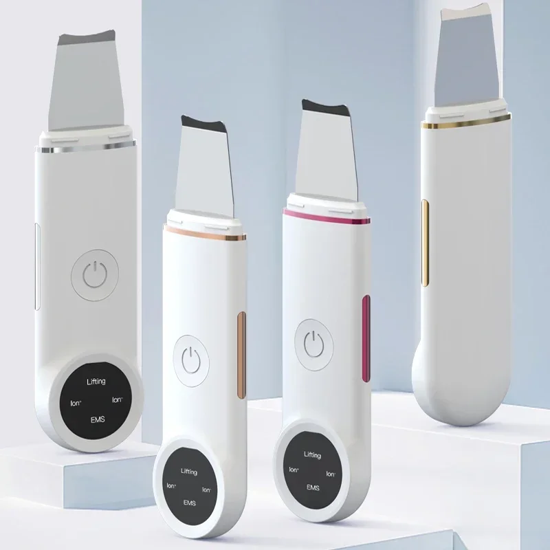 Productos de belleza para mujeres, venta al por mayor, limpiador ultrasónico profesional de poros, depurador de piel Facial, espátula para eliminar puntos negros