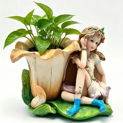 Flower Fairy Vase Cactus Silicone Mold DIY Making Resin Gypsum Desktop Flower Pot Plant Mold Home Decoration Tools