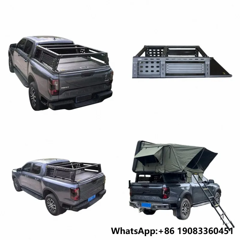 Pickup Truck Ladder Rack Gantry Anti Tip Anti Roll Frame Modification Adjustable  Overhead Logo Anti Room for d-max hilux  f150