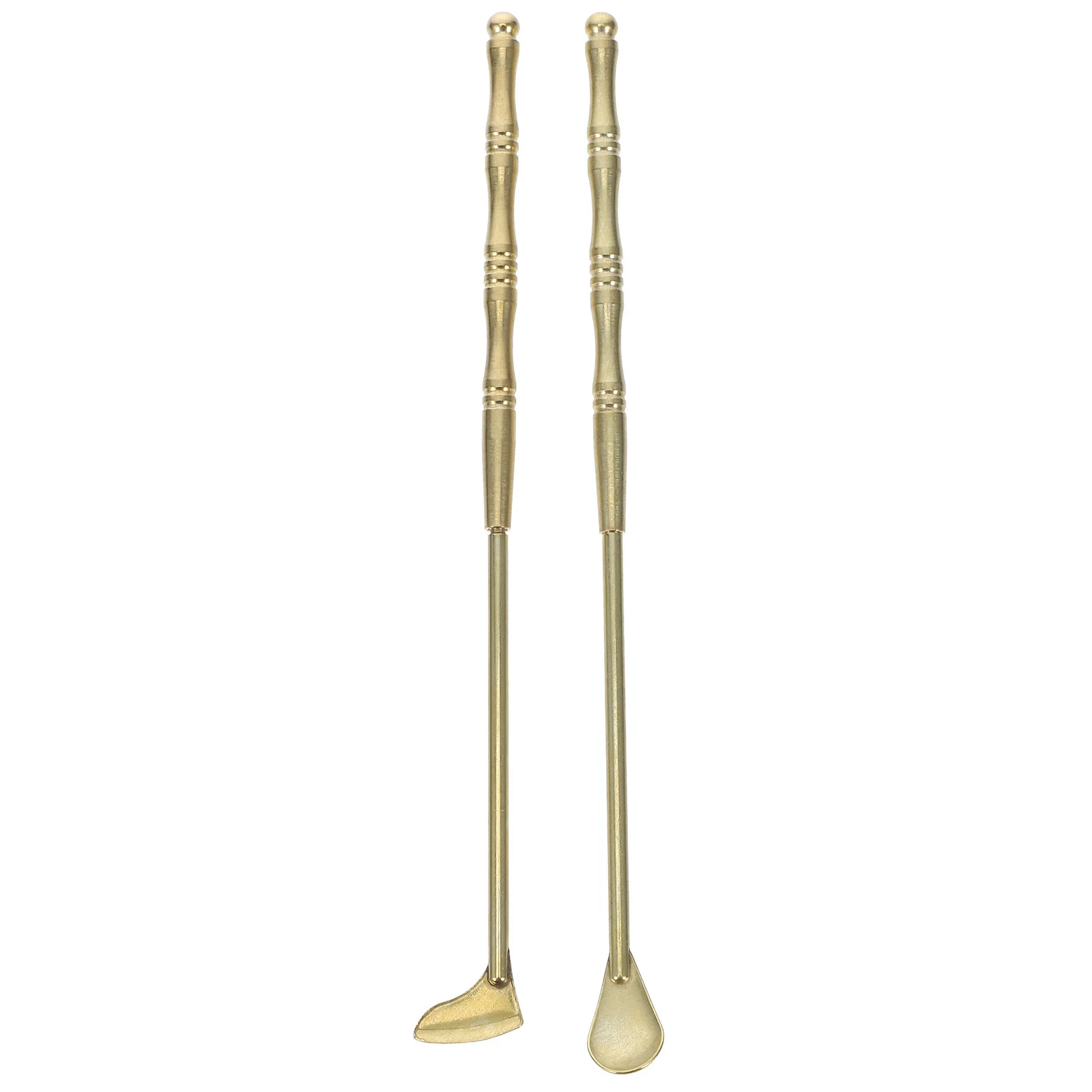 

2pcs Incense Tool Set Brass Material With Tower Mold For Ash Pressing Pattern Making Diy Incense Equipment Copper Spoon Shovel