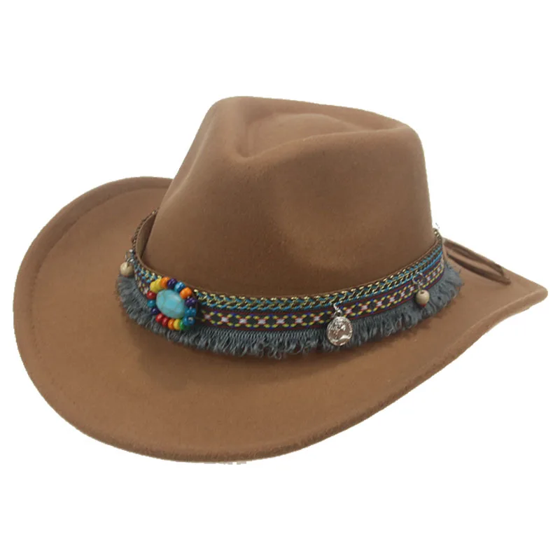 

Women Hat Panama Wide Brim Belt Casual Western Cowboy Felt Hats for Men Solid Jazz Caps Winter Women Hats Sombrero Hombre Gorras