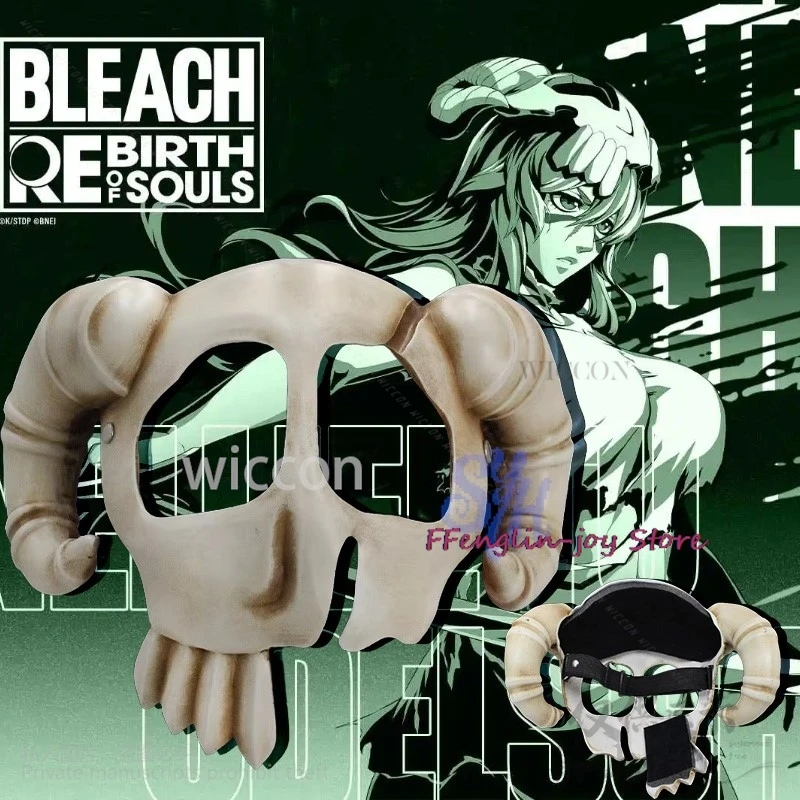 anime-beeach-cosplay-neliel-demon-skull-horn-half-face-3d-polylactic-acid-mask-headgear-halloween-christmas-party-customized