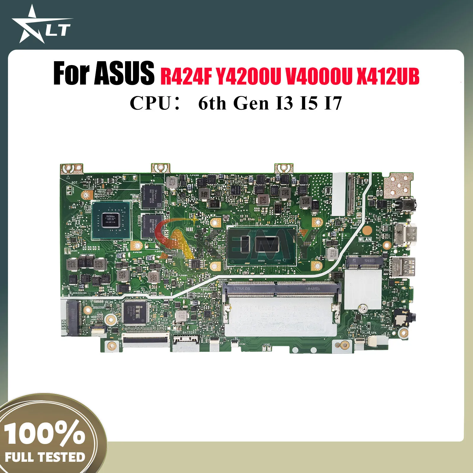 X412UF ノートパソコンマザーボード ASUS VivoBook X412UB X412UF X412U Y4200U V4000U R424F メインボード I3 I5 I7 CPU搭載 テスト済み OK 迅速発送