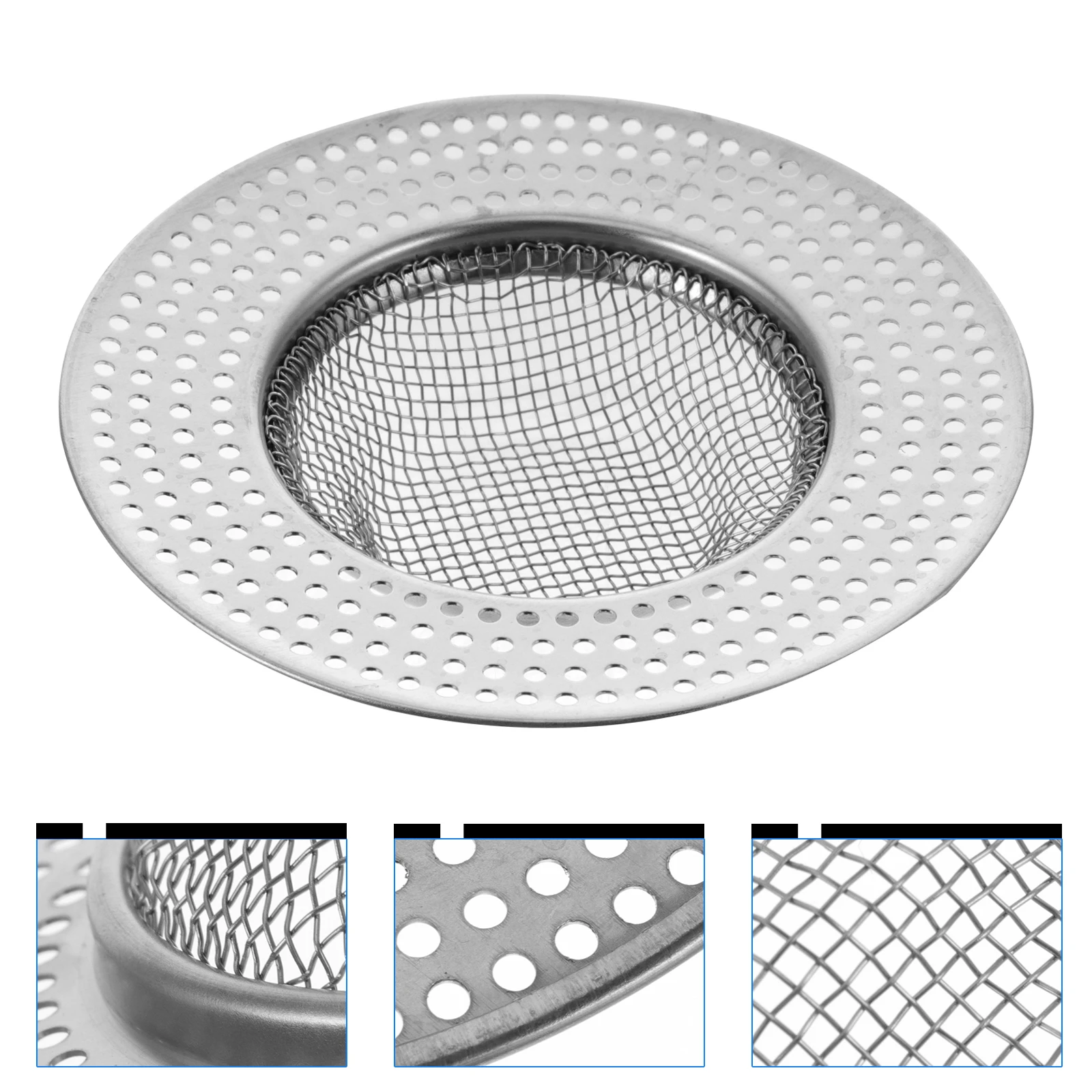 1 stks Rvs Afvoer Cover Voor Badkamer Bad Gootsteenzeefje Drainage Filter Netto Haar Catcher Ronde Gat Ontwerp
