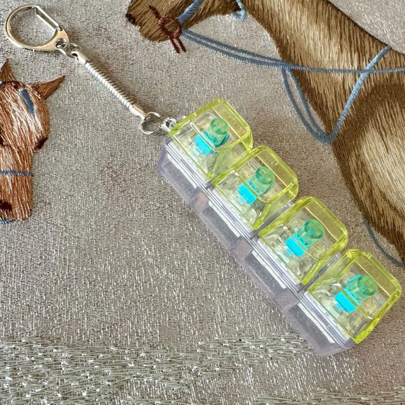 لعبة غطاء مفاتيح فيدجيت LED - لعبة حسية لفرس كريستالي لتخفيف التوتر ولوحة المفاتيح وأداة فيدجيت للبالغين والأطفال