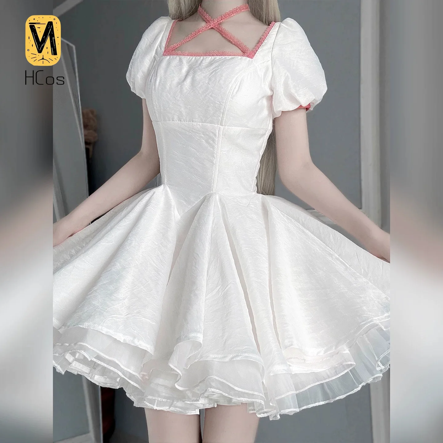 Chobits Chi Cosplay Costume Pink White Lolita Dress Full Set Women Anime Outfit Princess Dress For Hallowmas Christmas HCos view 3